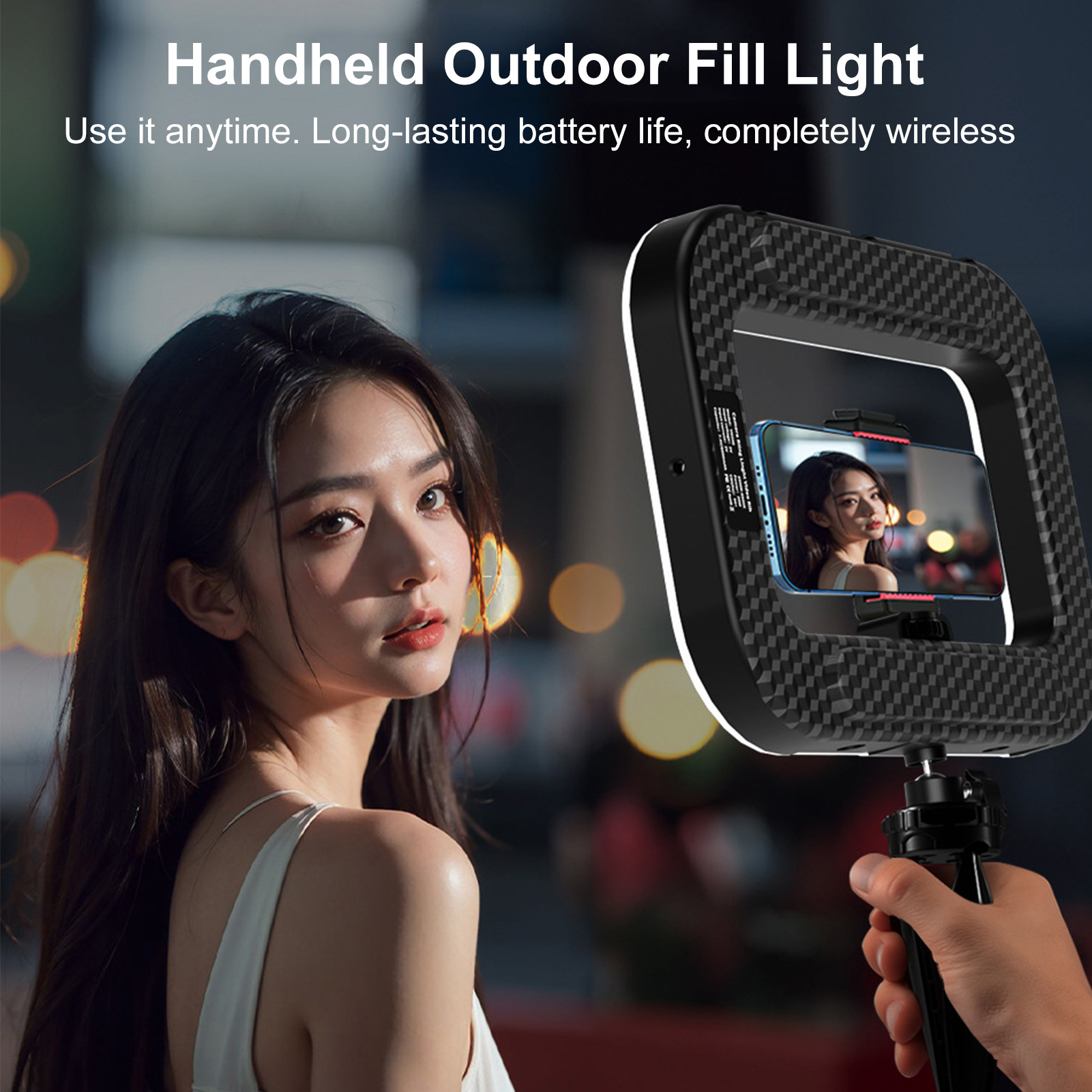 Quality Photography Lighting - Akumulatorowa lampka do telefonu komórkowego, ręczny