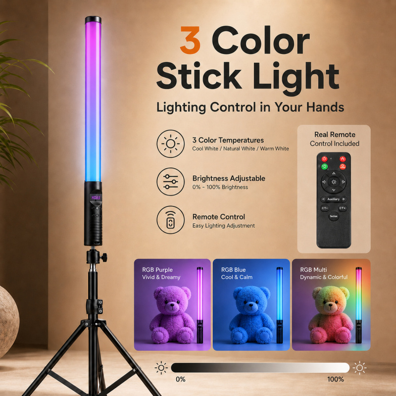 Photography Lighting Grid - Przenośna lampa wideo RGB, przenośne światło