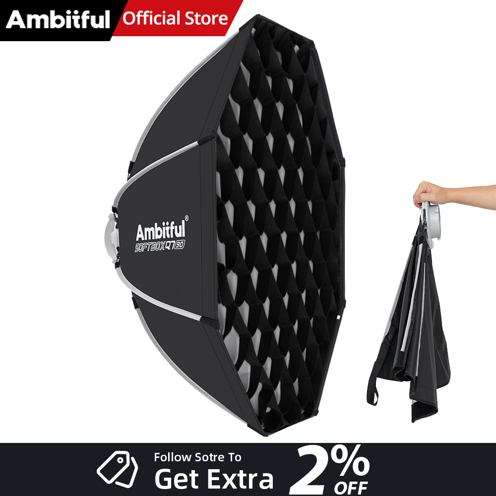Photography Lighting Grid - AMBITFUL Q7II 55/65/90cm Octagonalny Softbox z