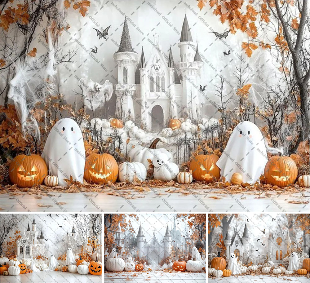 Photography Lighting White Background - Tło fotograficzne Mehofond Magiczny Halloween Białe