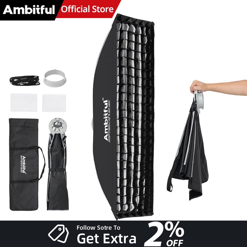 Photography Lighting Grid - AMBITFUL Q7-II 30*120cm Softbox Paskowy z