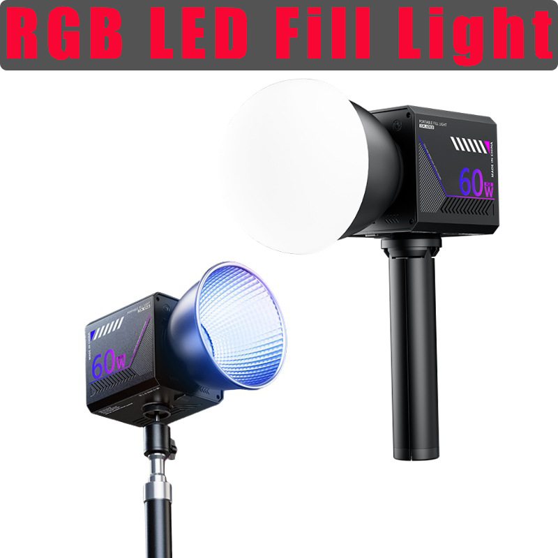 Torjim Rgb Photography Video Lighting - Lampa wideo RGB 60W, przenośna lampa