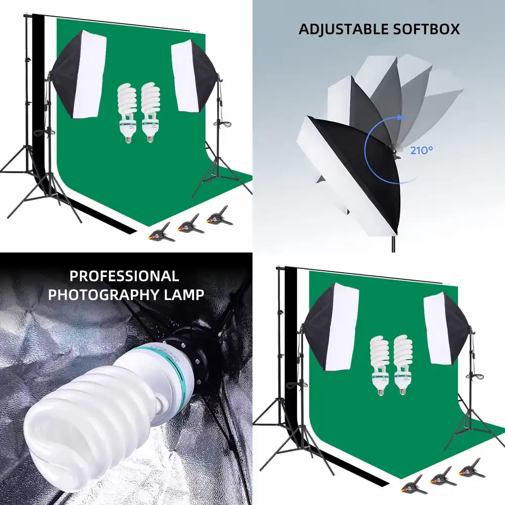 Photography Lighting And Backdrop Kits - Zestaw do studia fotograficznego 2.6*3m: Statyw