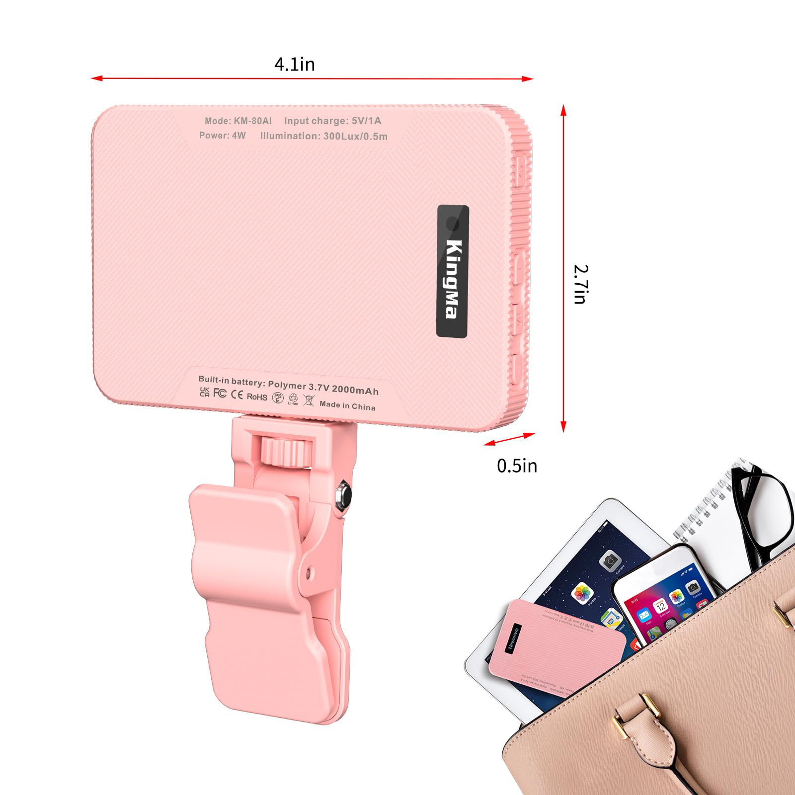 King Ma Pink ładowalna lampa d – Quality Photography Lighting recenzja i cena