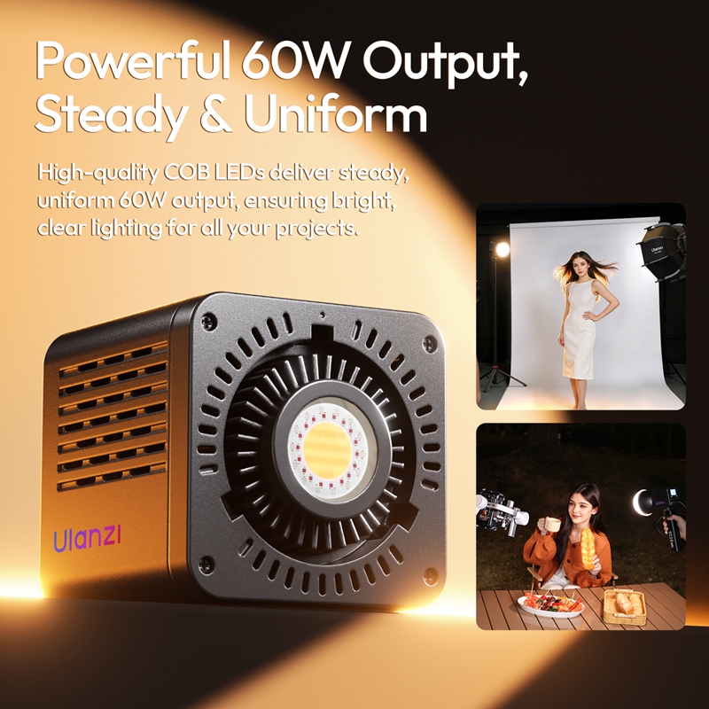 Ulanzi C60 RGB Przenośna Lampa – Photography Lighting Grid recenzja i cena