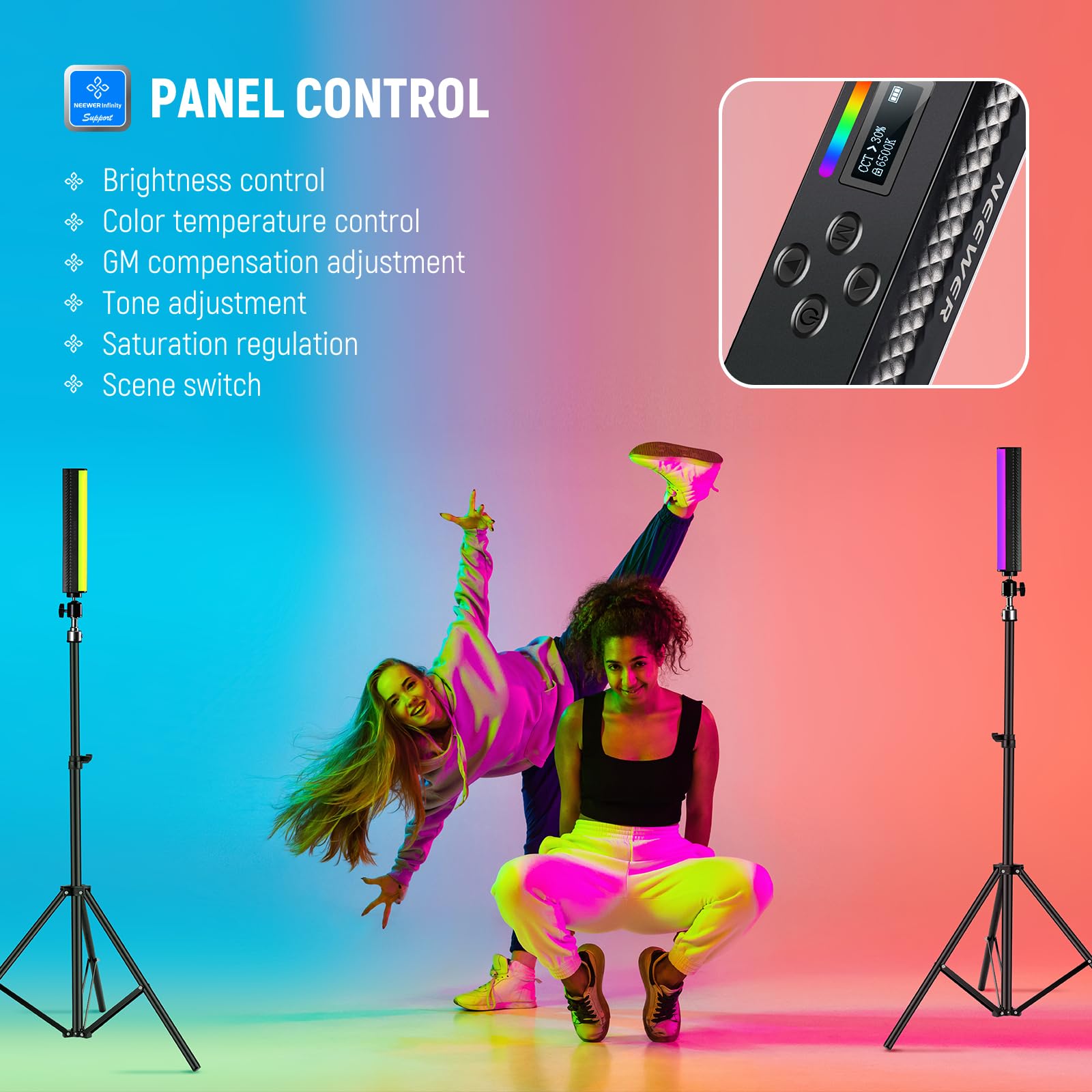 NEEWER RGB Light Wand z kontro – Photography Lighting Grid recenzja i cena