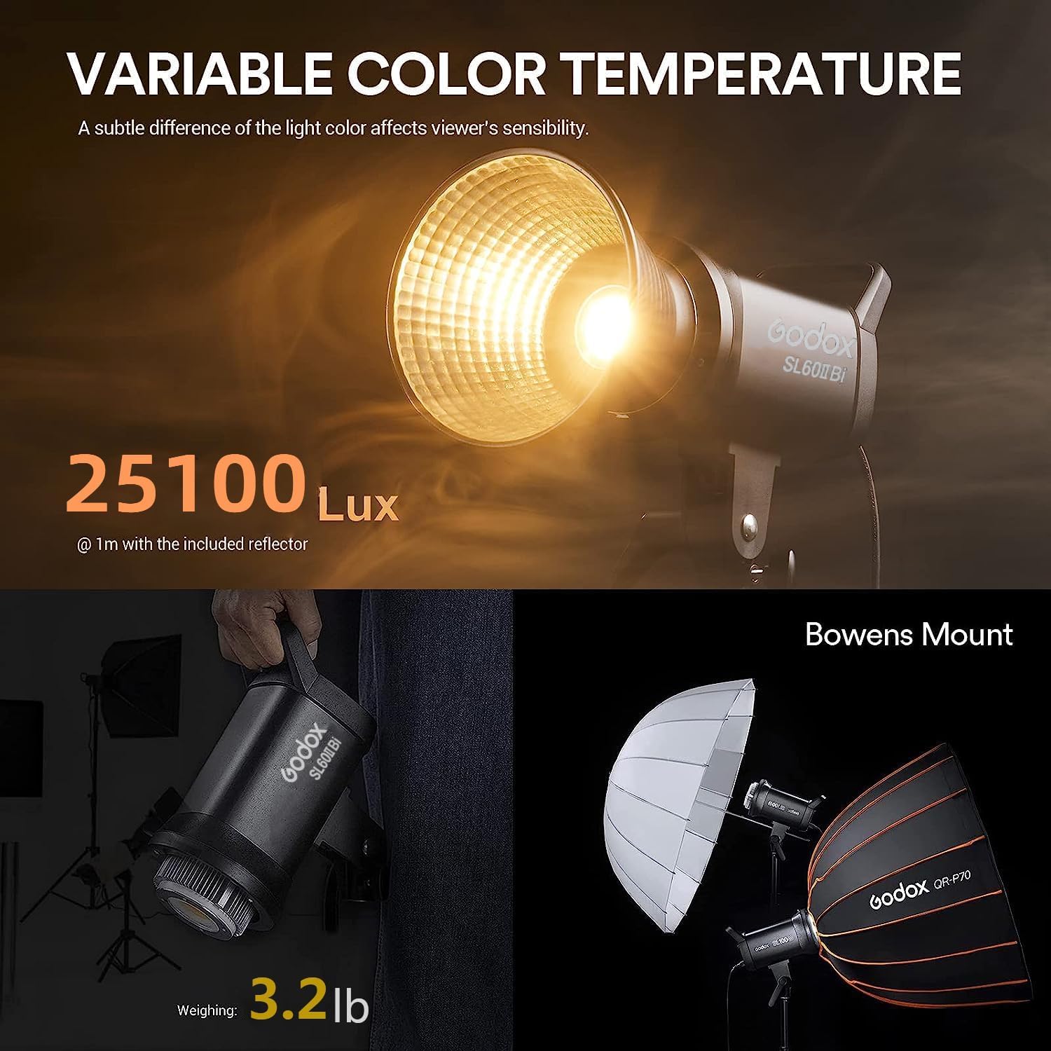Godox SL60IID SL60IIBi 75W Dwu – Photography Lighting Grid recenzja i cena