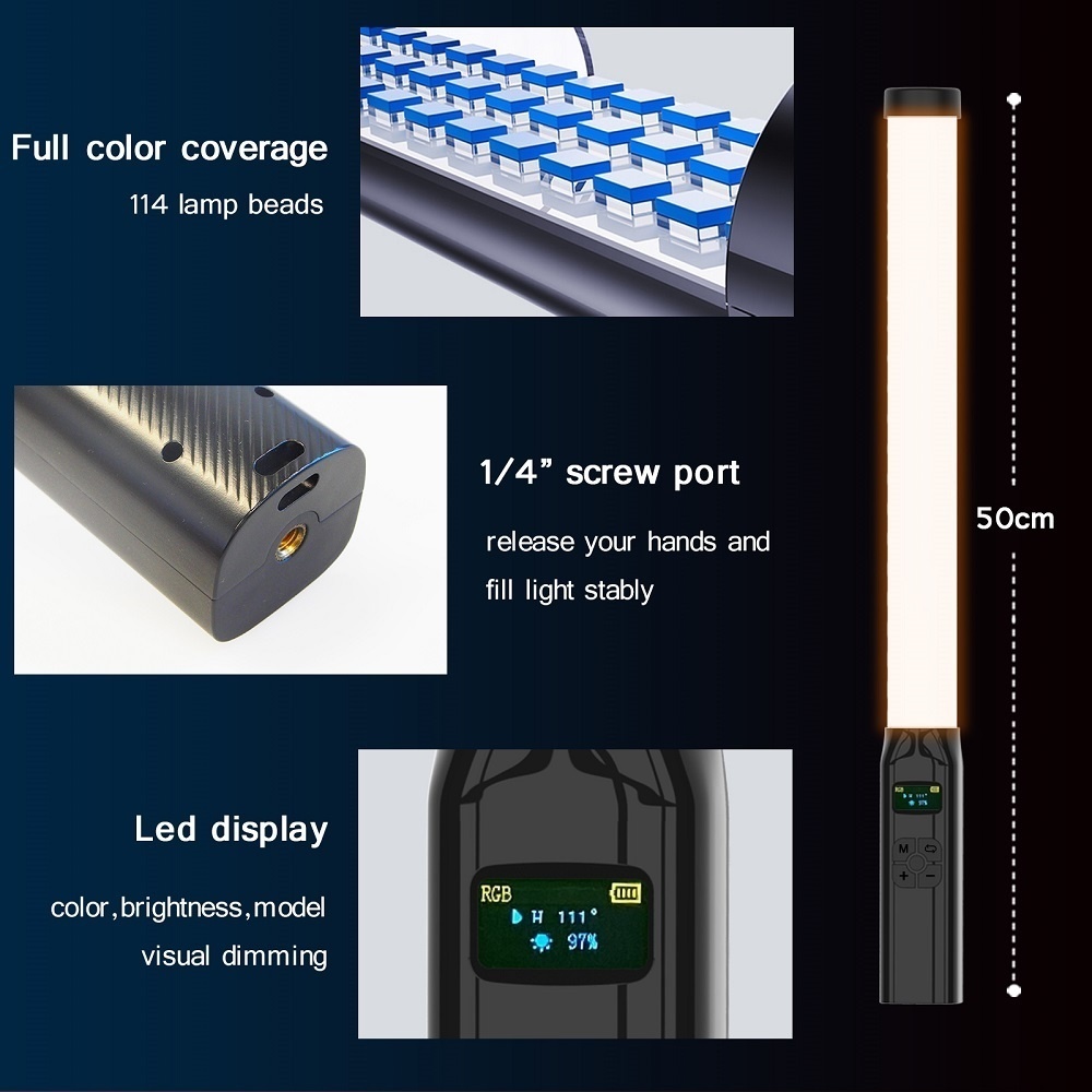 50CM RGB Stick Light Wand Lekk – Photography Lighting Types recenzja i cena