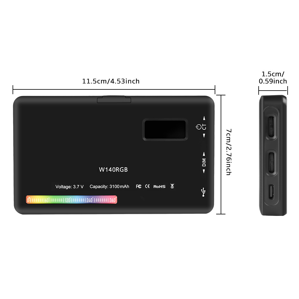Lampa wideo LED RGB SH W140 0- – Torjim Rgb Photography Video Lighting recenzja i cena