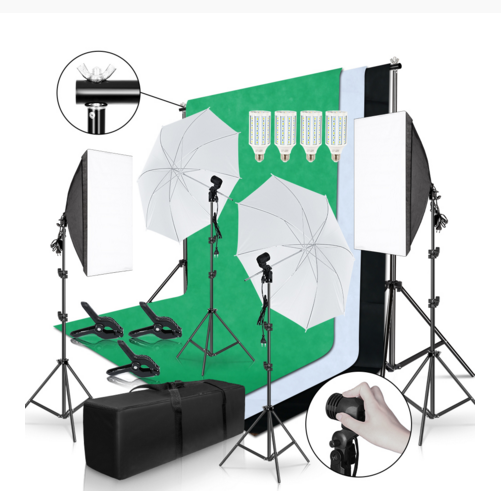 Złoty Sprzedawca Pełny Zestaw  – Photography Lighting And Backdrop Kits recenzja i cena