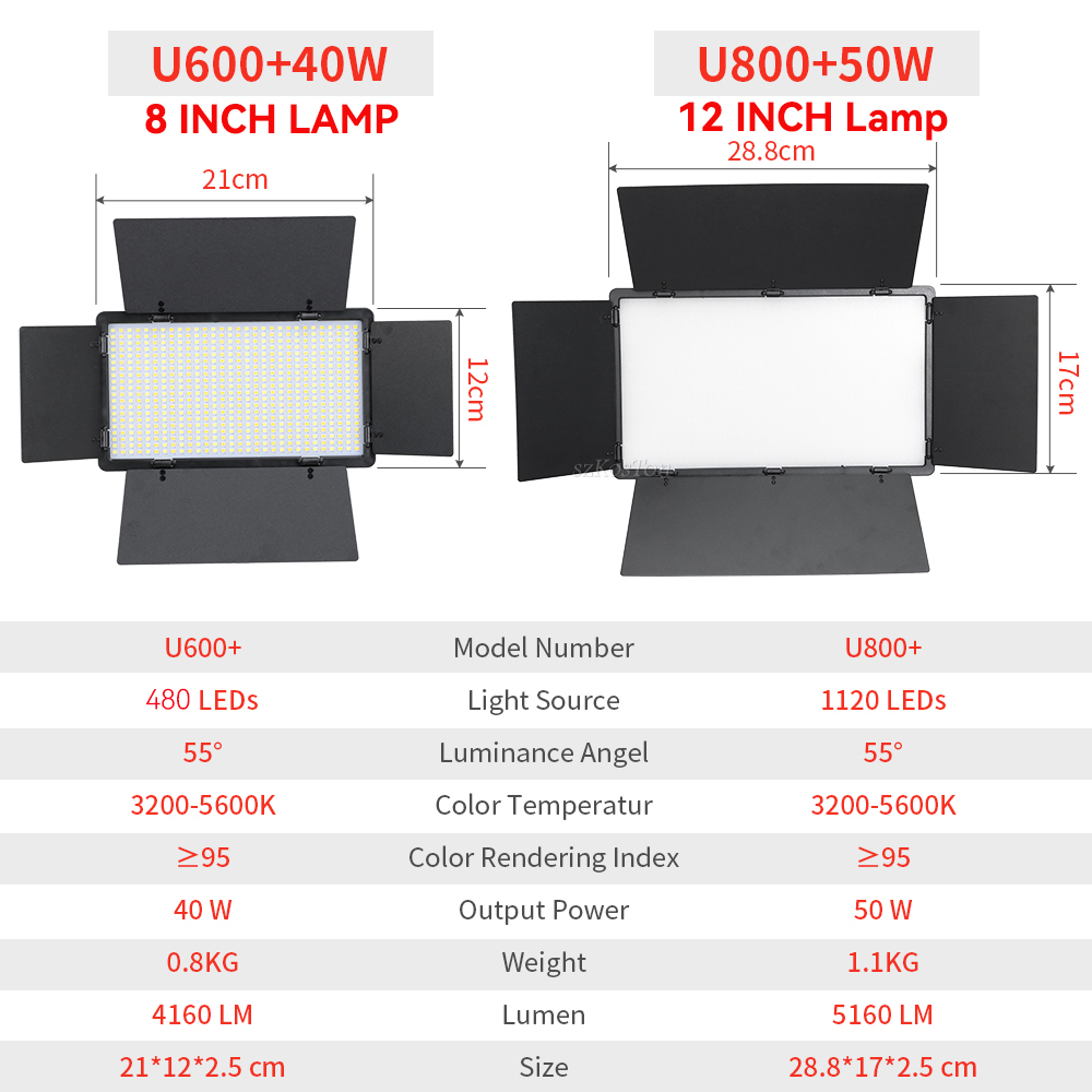 U800 U600 LED Photo Studio Vid – Photography Lighting Grid recenzja i cena